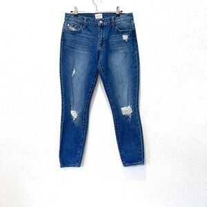 Hudson Jeans Krista Blue Skinny Distressed‎ Denim 28